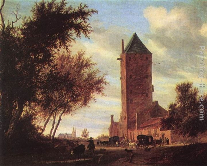 Salomon van Ruysdael Tower at the Road